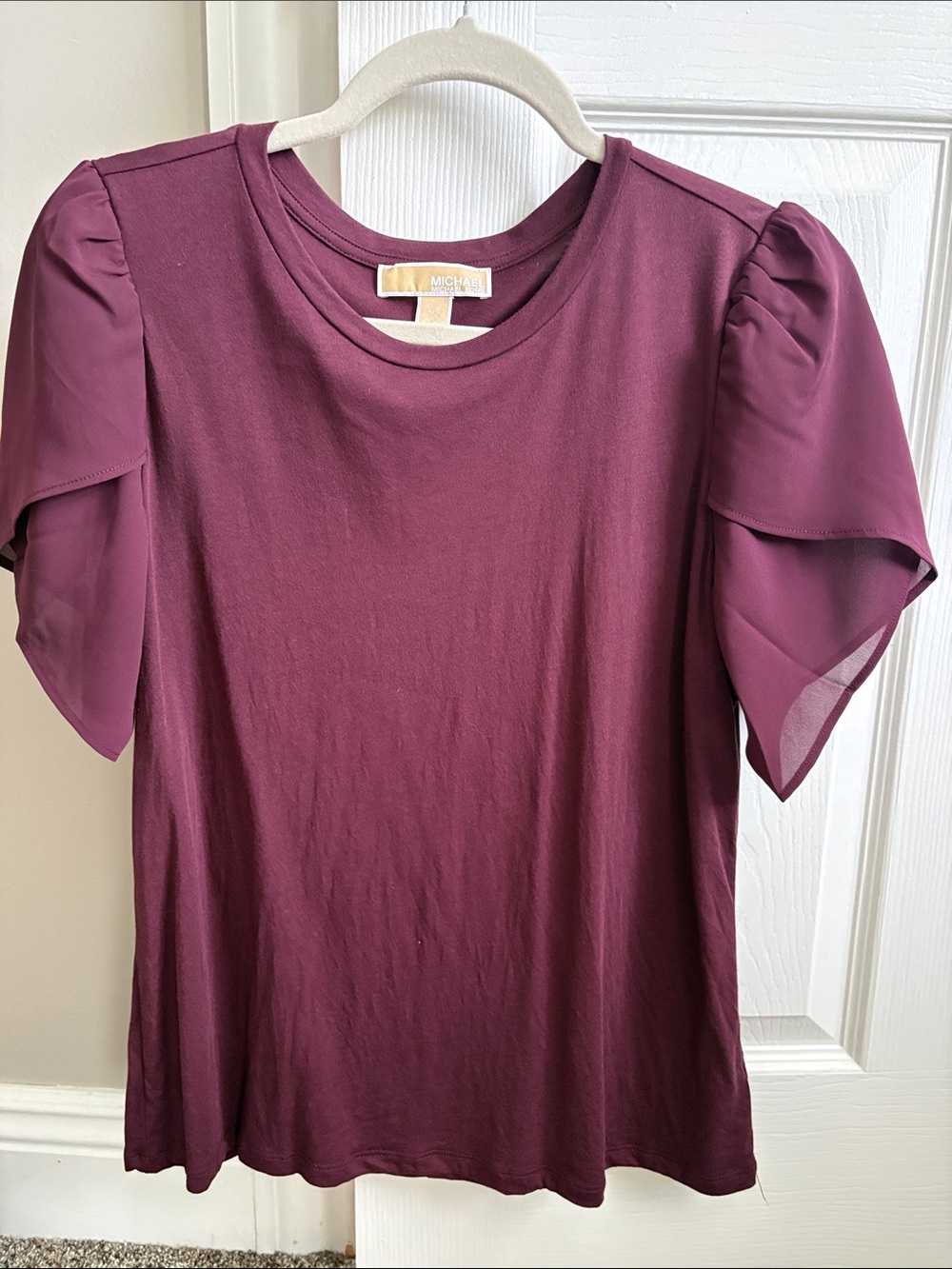 MICHAEL Michael Kors Plum Puff-Sleeve Tee
